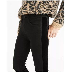 Madewell High-Rise Skinny Jeans Black Velvet Tuxed
